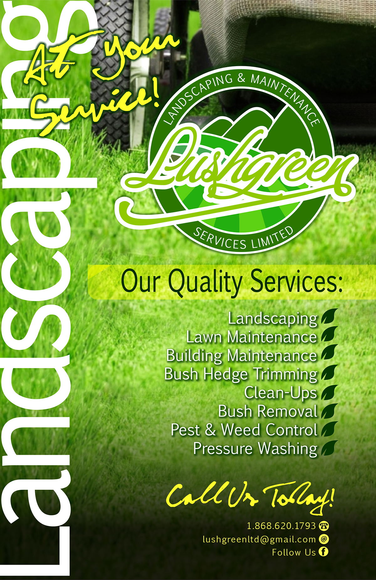 lush green Lushgreen Corporate Identity design package logo letterhead business card flyer Trinidad Artist Trinidad