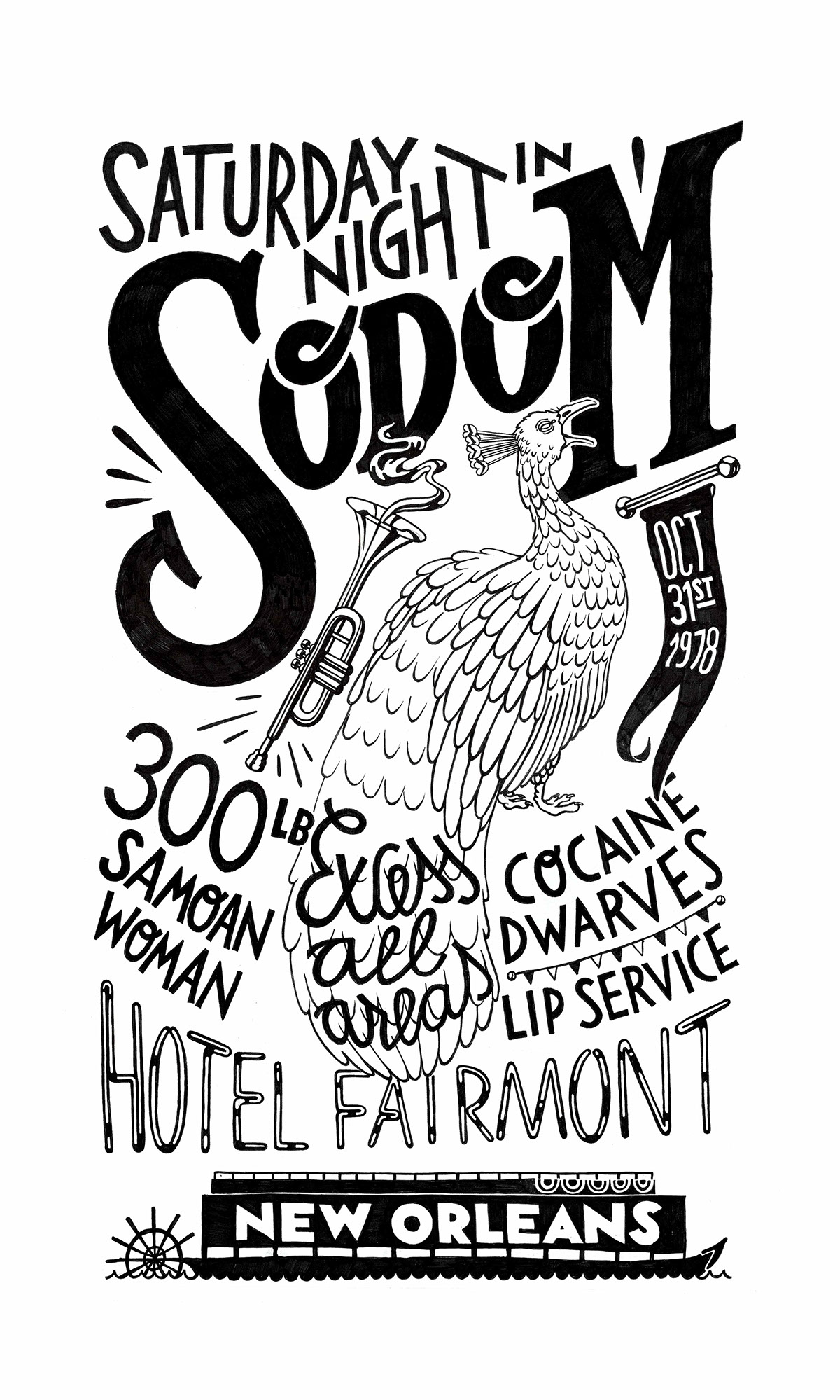 lettering peacock Screen-print silk-screen party Freddie Mercury Halloween sodom 80's print poster