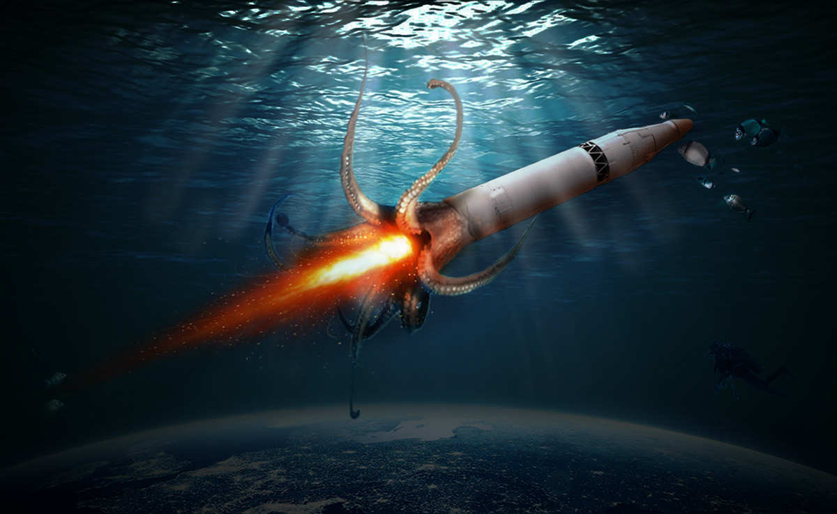 adventure creative digital fantasy idea photoshop rocket underwater Work  world
