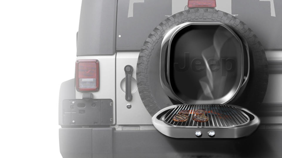 grill jeep barbecue branding  portable