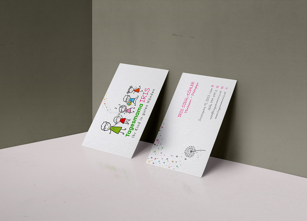 babysitter Tagesmutter tagesmama graphic design  flyer business card logo graphic project ILLUSTRATION  branding 