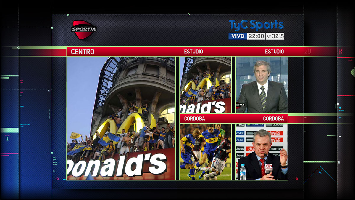 lumbre tyc TyC Sports 3D sports Deportes news noticias programa Program broadcast tv circle