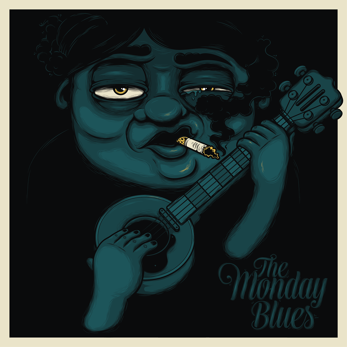 guitar blues music poster