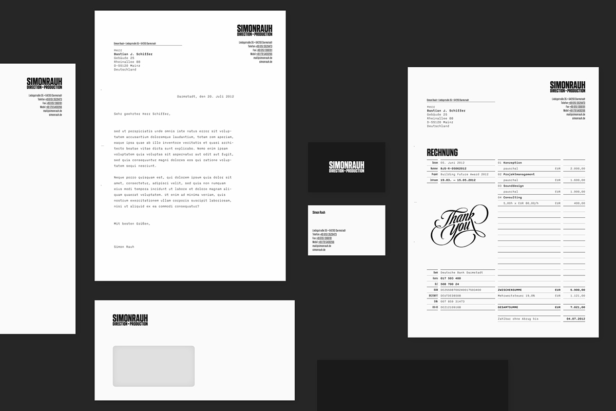 identity branding  design Stationery business card black White