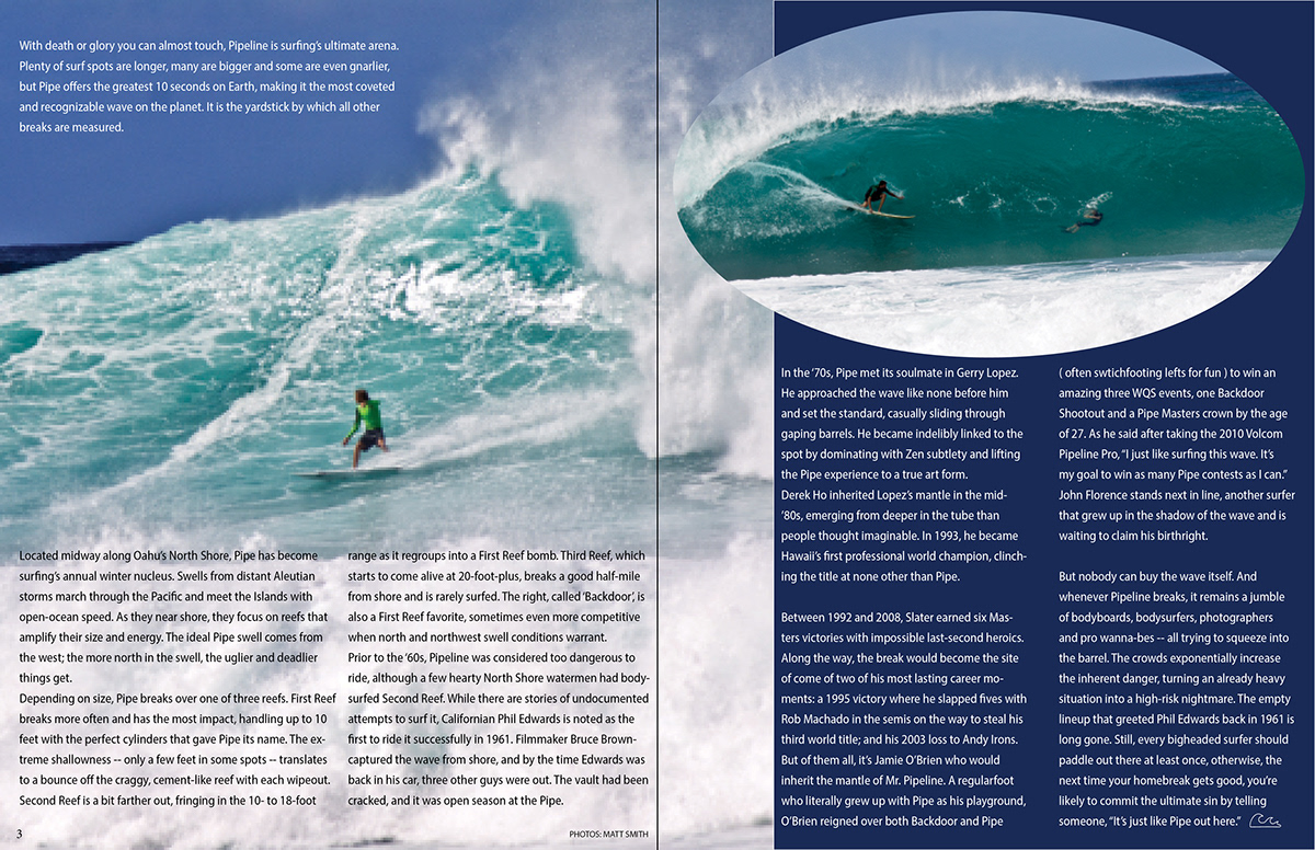 magazine surfing north shore HAWAII pipeline waves