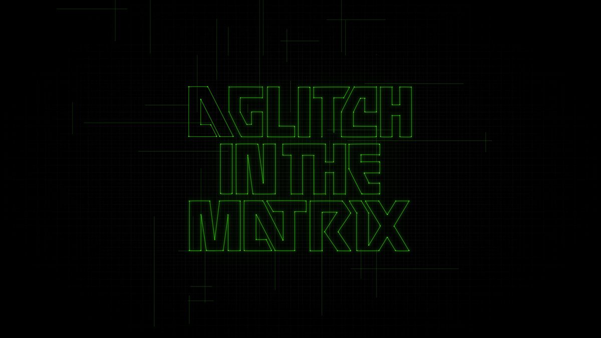 80s A Glitch in the Matrix custom type Documentary  Film   lettering Retro title card