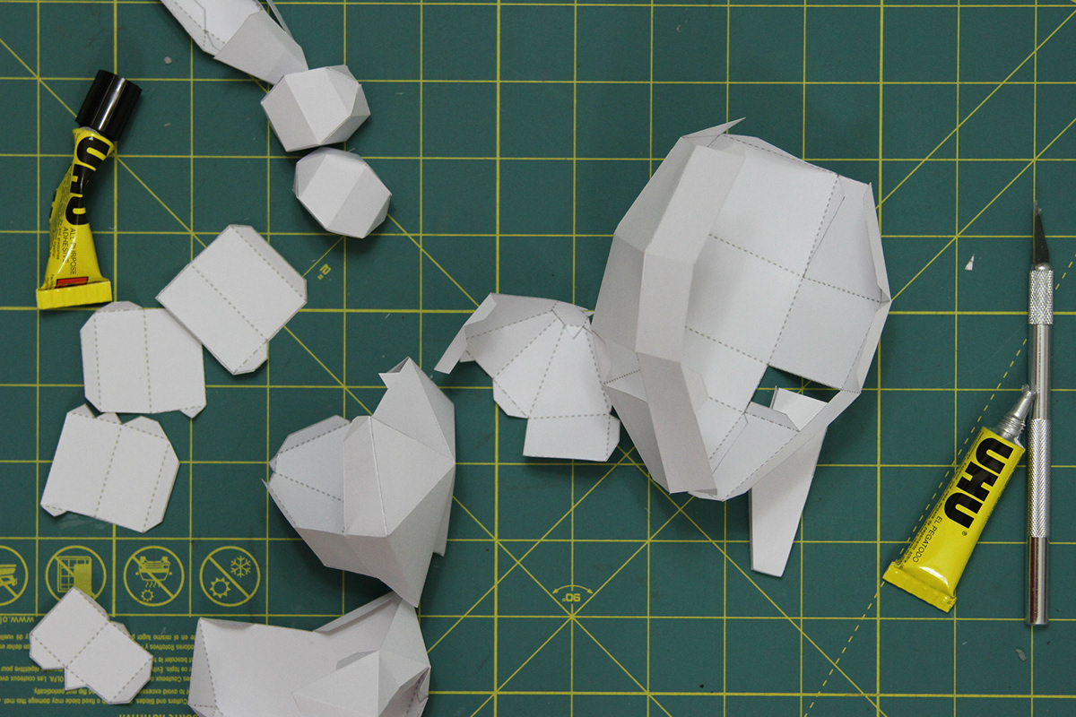 paper papercraft chipmunk ardilla study morphologic Form