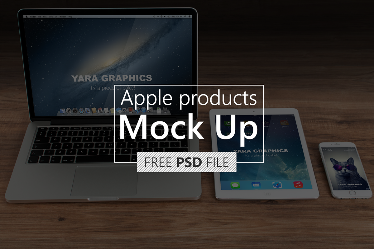 free mock up apple iphone iMac iPad realistic premium clean mac
