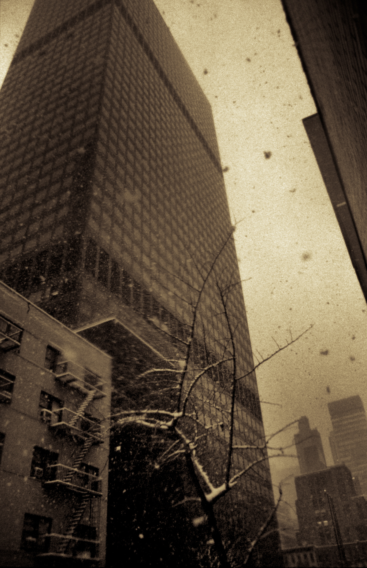 Snowstorm in New York City.