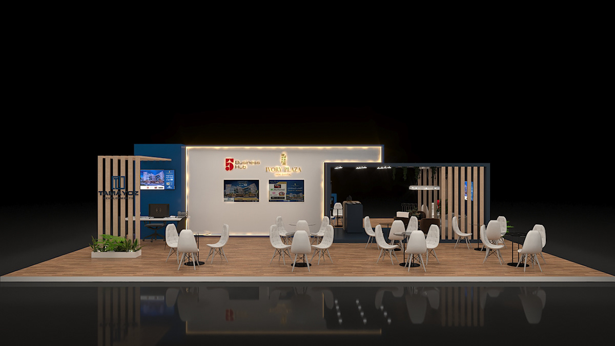 3D 3ds max booth Exhibition  Exhibition Design  Render vray