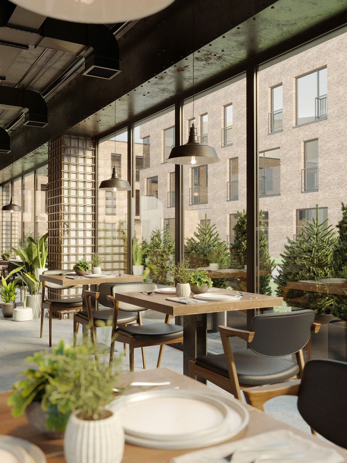 HORECA design Interior architecture coronarenderer cafe bar contemporary