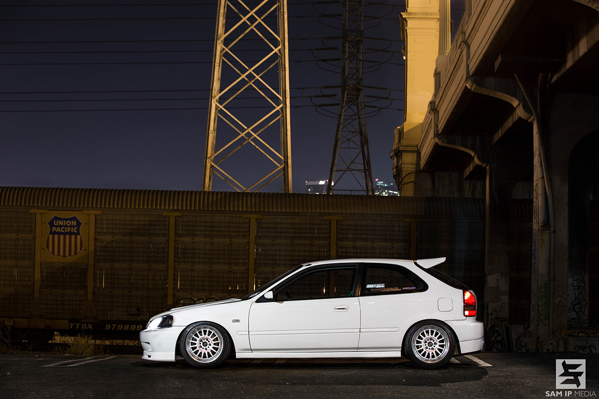Honda Civic JDM japanese stance fitment Lowered Rare EK9 ek jsracing spoonsports Bys Los Angeles night