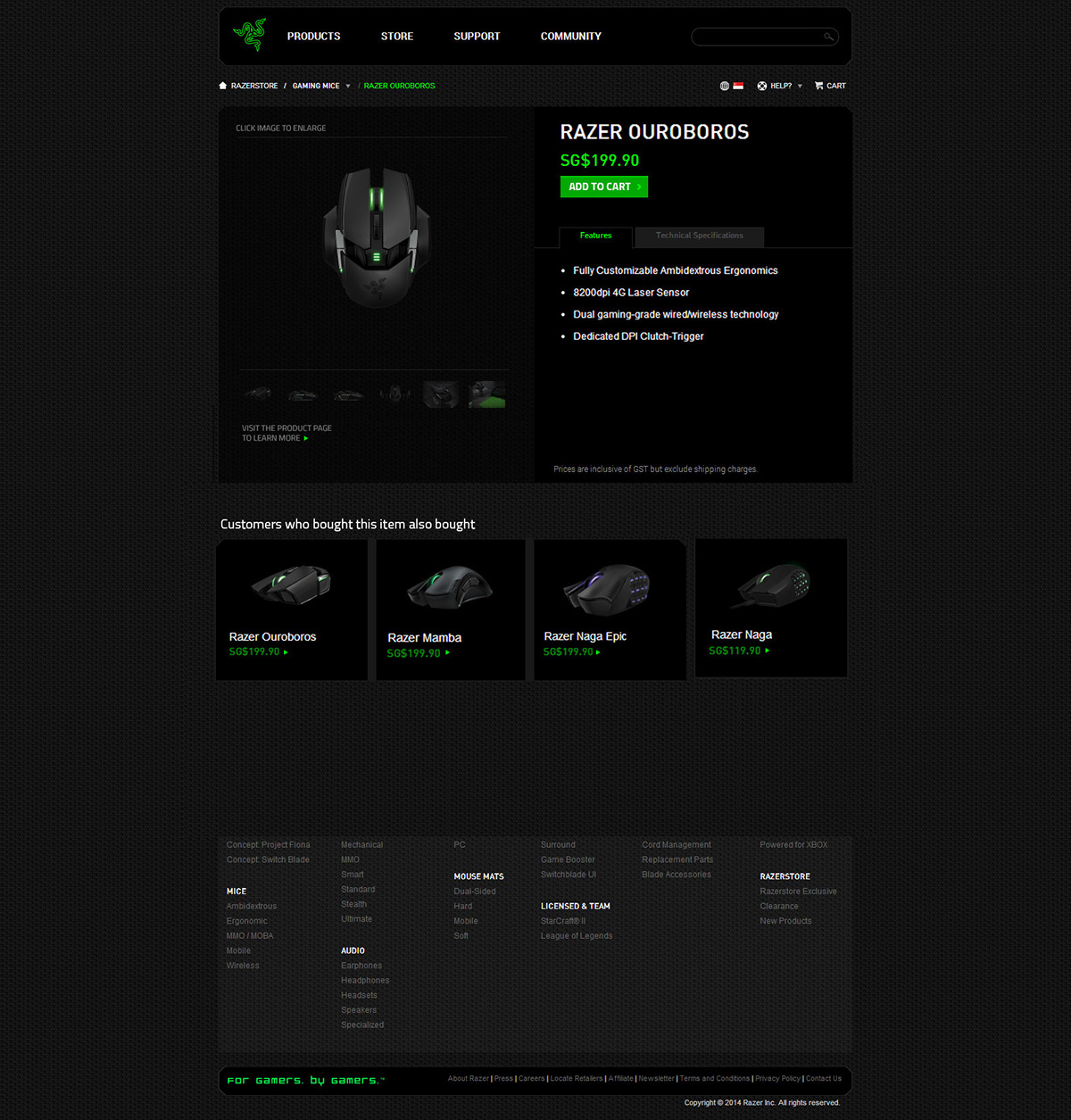 Razerzone Ecommerce online store re-branding site concept store design concept