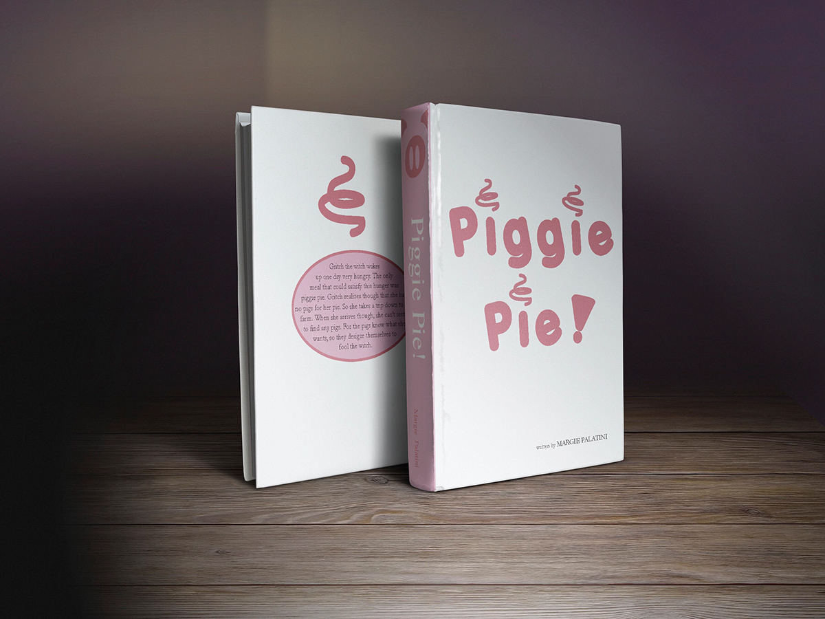 Kid book piggie pie typogrphy