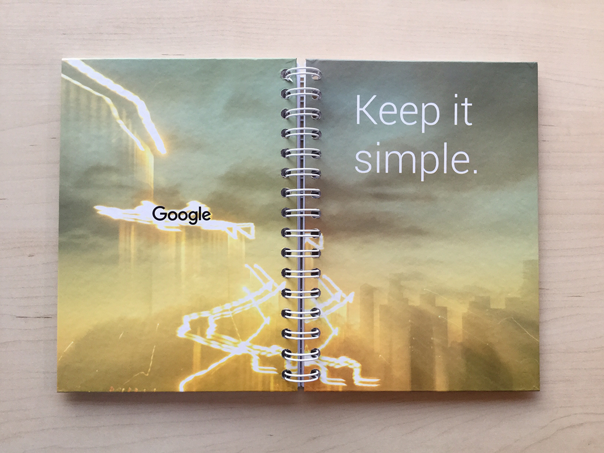 google Experience material design simplicity