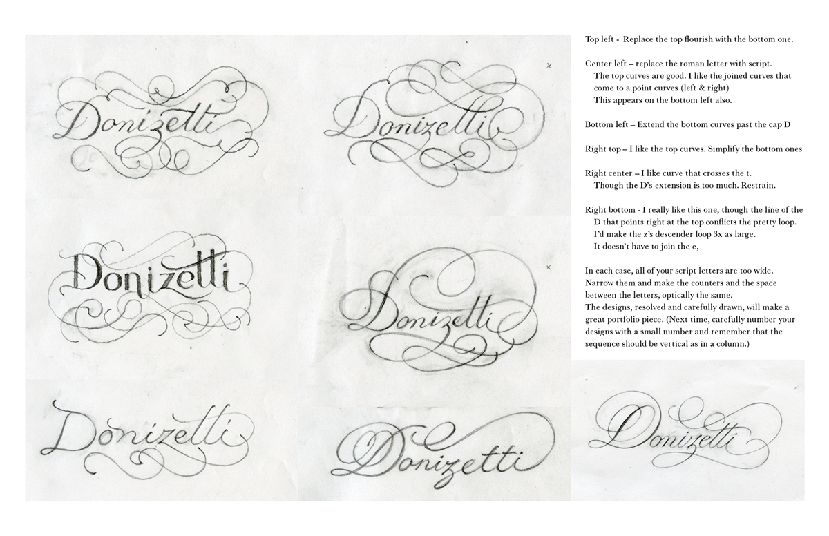 Adobe Portfolio donizetti  logotype design  doyald young  lettering   pencil sketch  logo