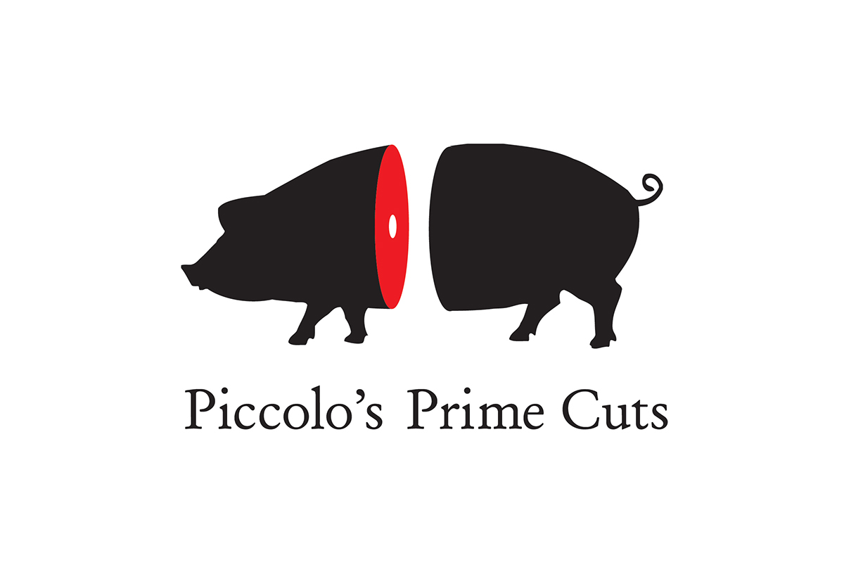 butcher logo design brand identity pig pork meat Baskerville chris plosaj