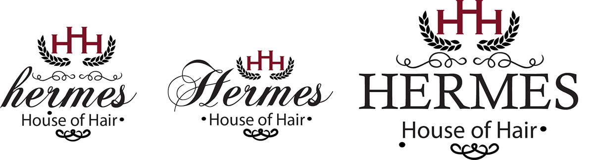 hermes house of hair  salon Logo Design logo symbol salon logo classy logo