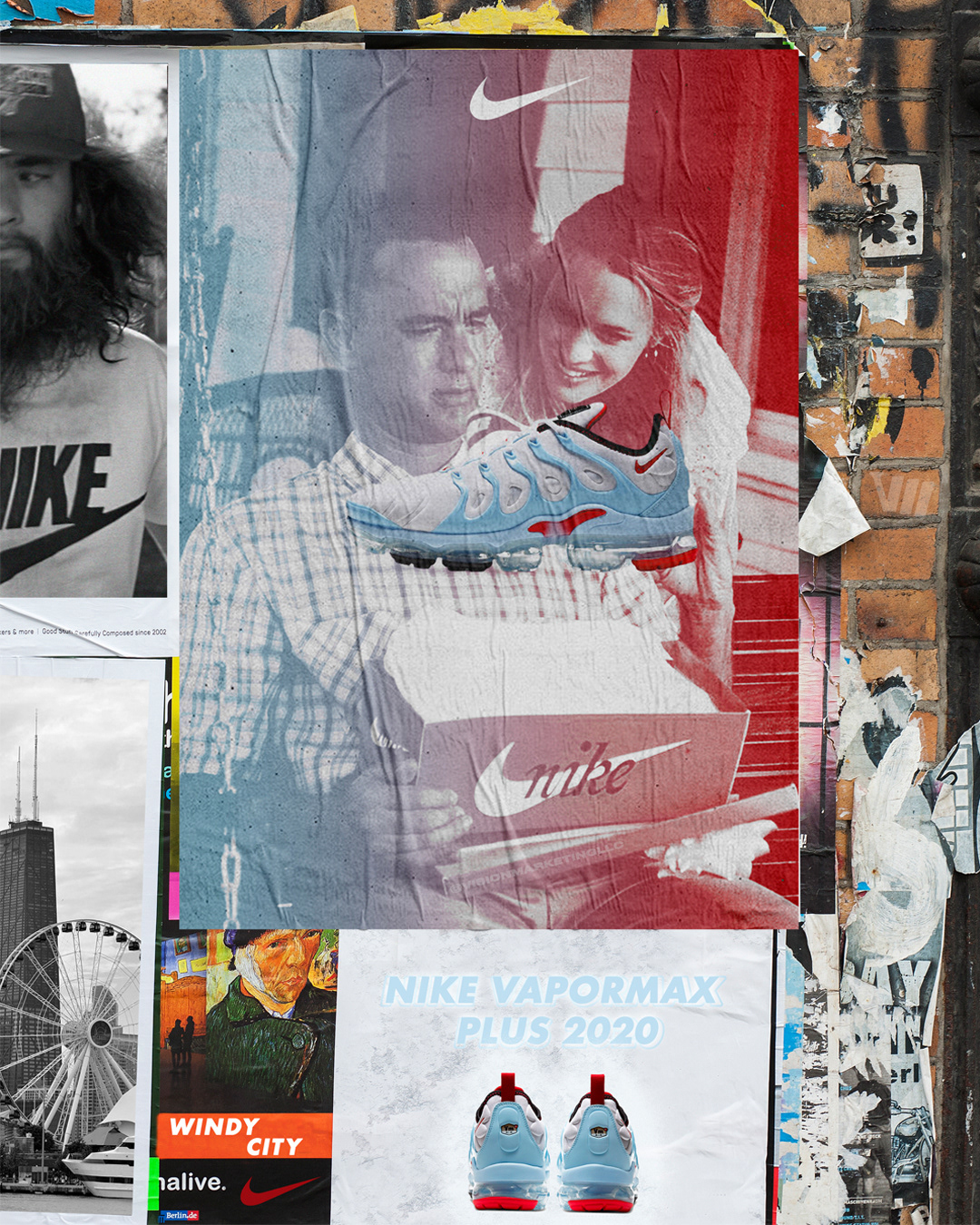 Ad Concept Adobe Photoshop forrest gump graphic design  Nike