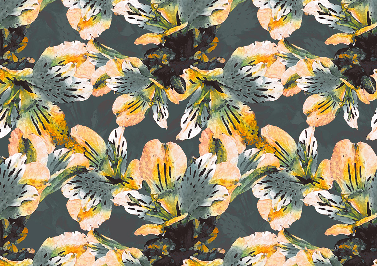 pattern Estampa textil floral flor