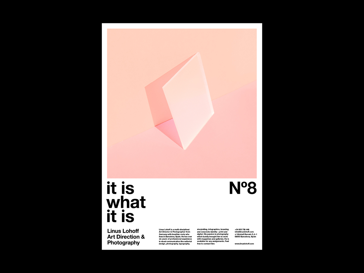 poster series linuslohoff selfpublication Form colour material light photoillustration helvetica art direction photo square