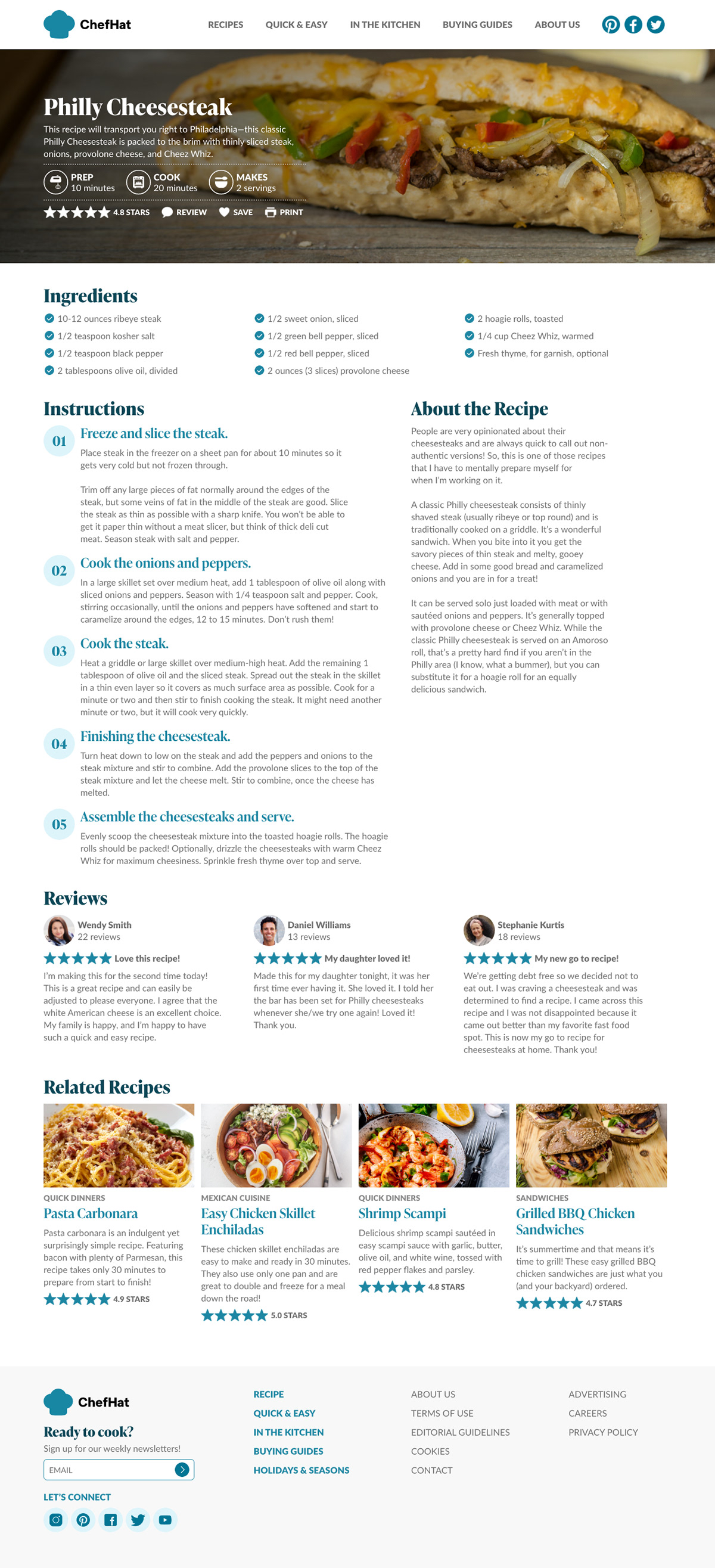 Layout Design recipe recipe book Recipe Page Recipe website UI/UX user interface Web Design  webpage Website