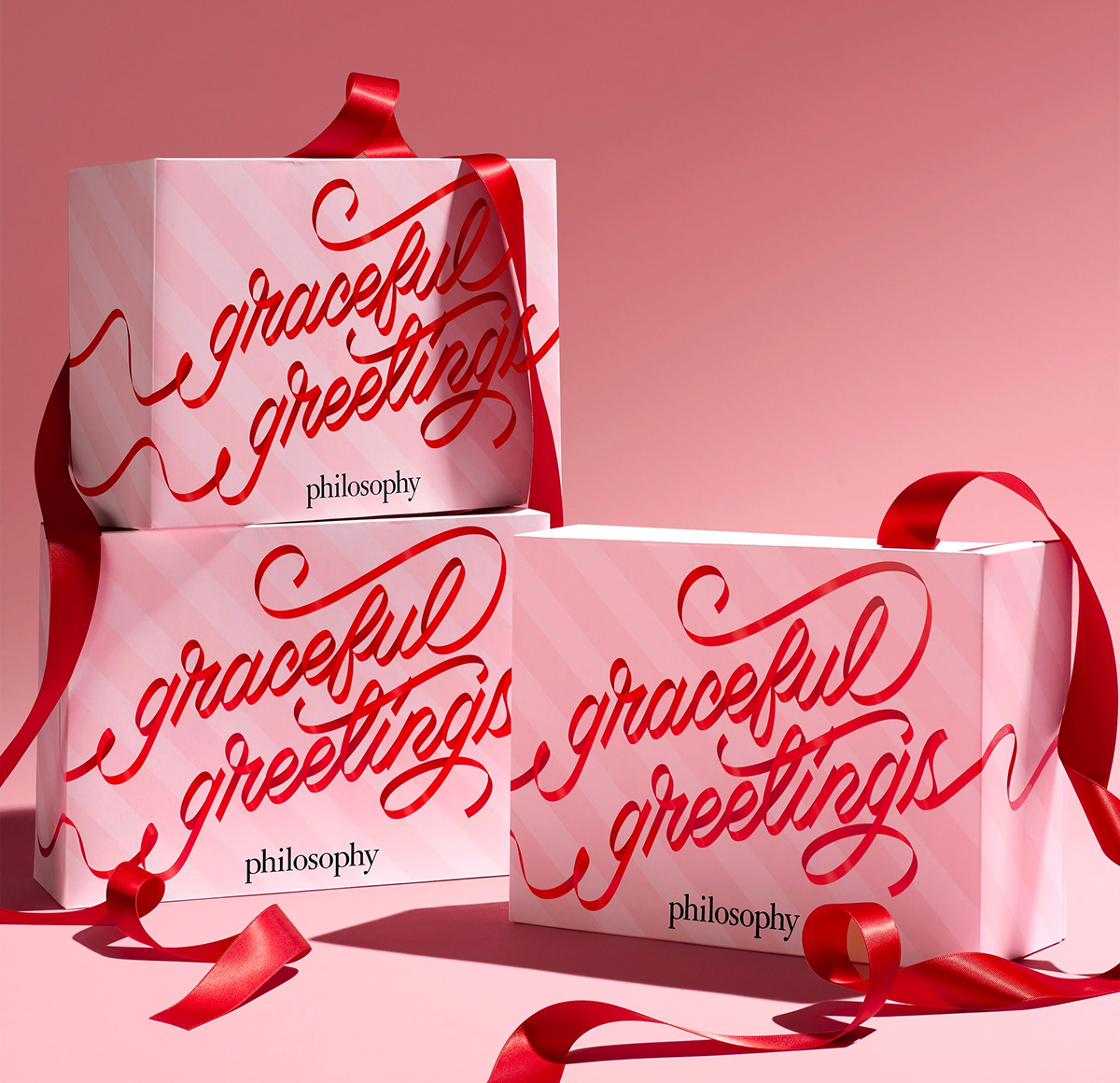 Packaging lettering ribbon Holiday Christmas packaging illustration packaging campaign packaging design ribbons ribbon lettering