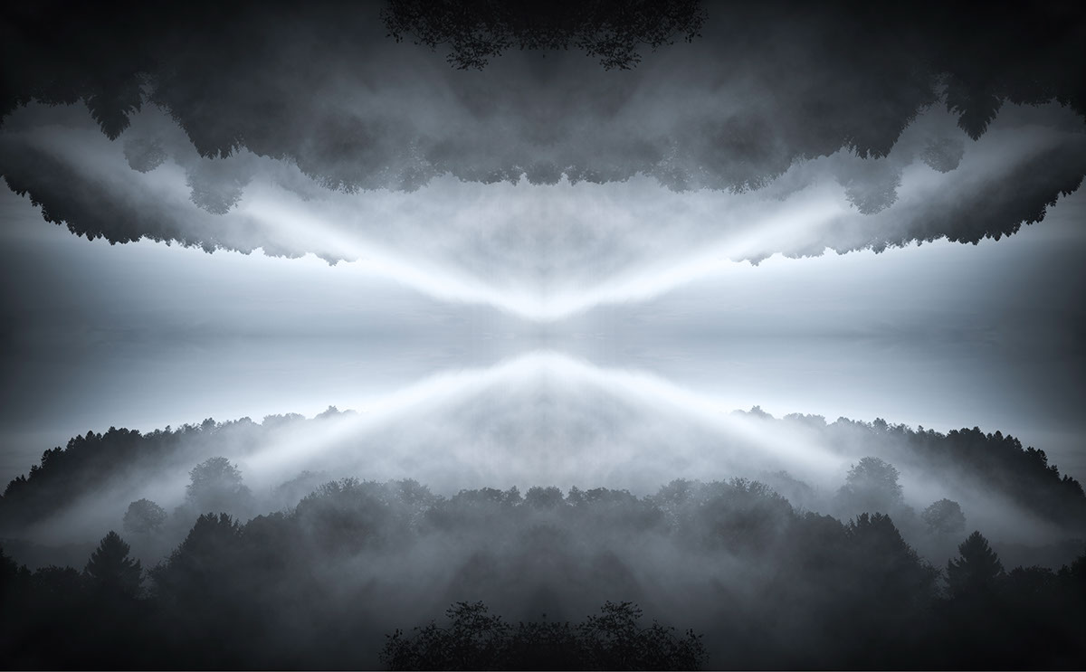 mountain montagne photgraphy photoshop brouillard upside down sunlight Sun swiss abstract abstrait God
