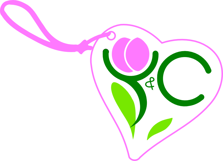 heart flower logo desing
