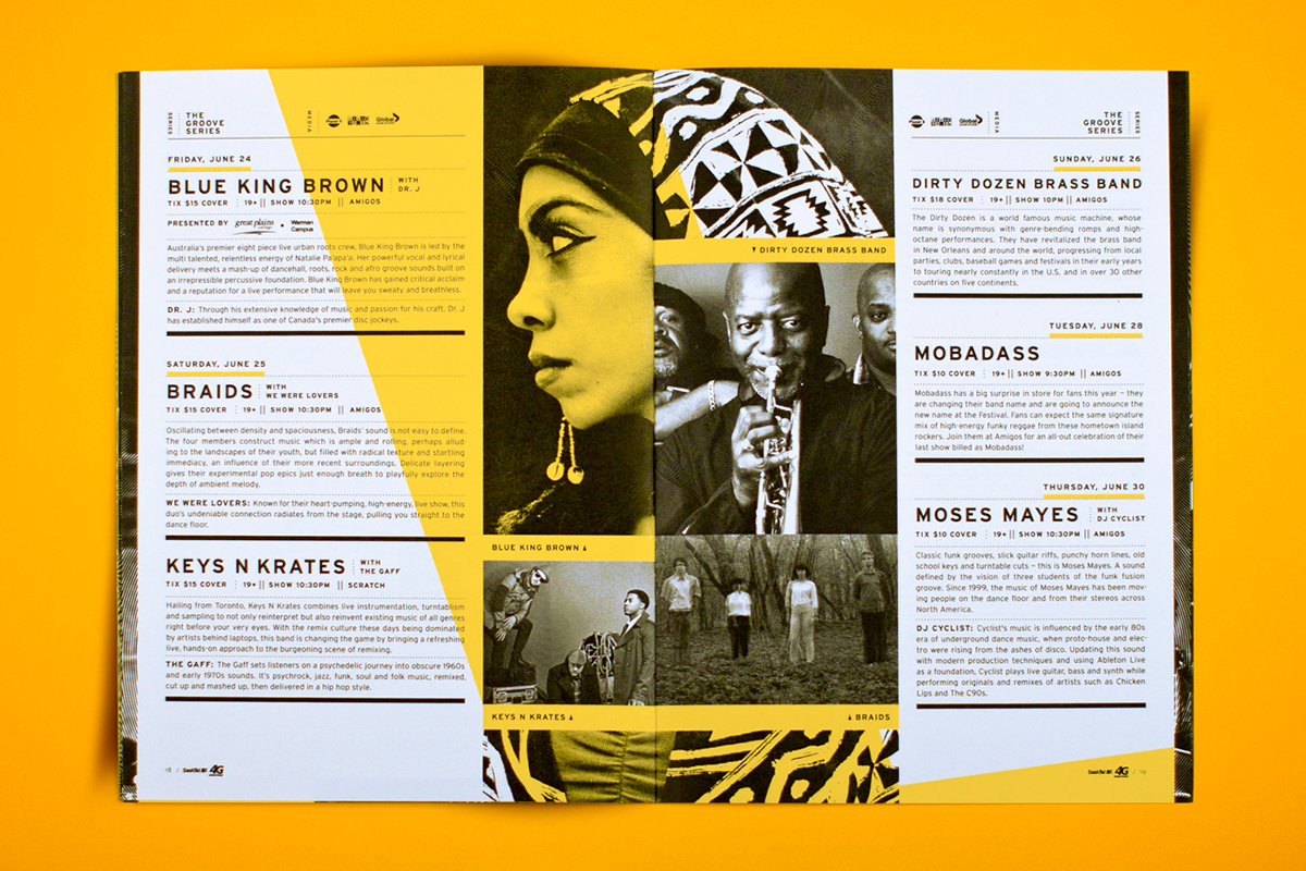 Music Festival jazz festival pattern yellow Saskatchewan Jazz Fesitval poster Booklet Program iphone app Lanyard