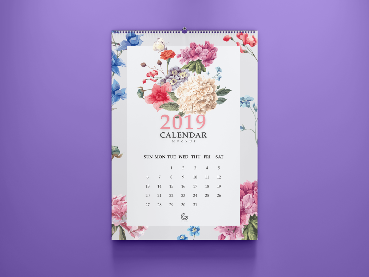 calendar 2019 Calendar mockup Mockup free mockup  mockup psd freebie free template branding 