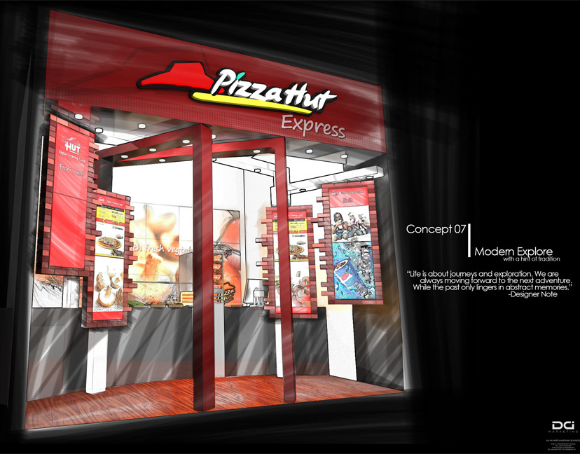 Pizza Hut restaurant pop up store Point of Purchase
