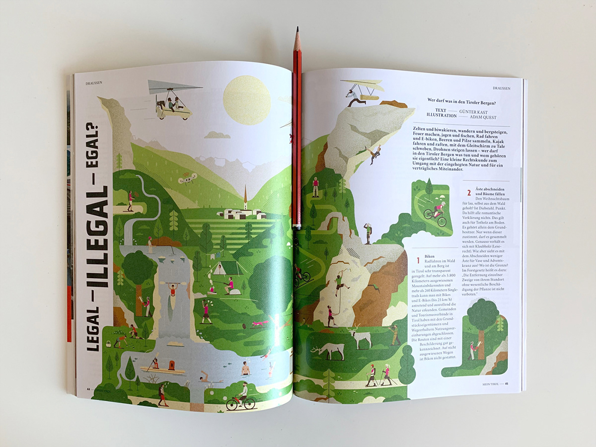 ILLUSTRATION  graphic design  magazine editorial adobe illustrator concept art Layout Editorial Illustration