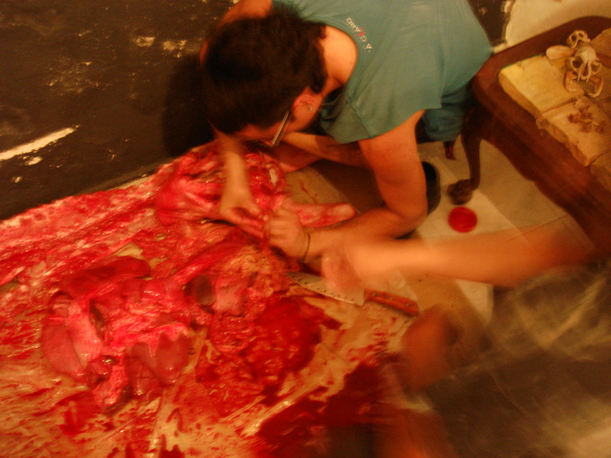 Videoclip death metal horror blood Sangre cerdo Canon making off Exile slaughter brutal Heavy red
