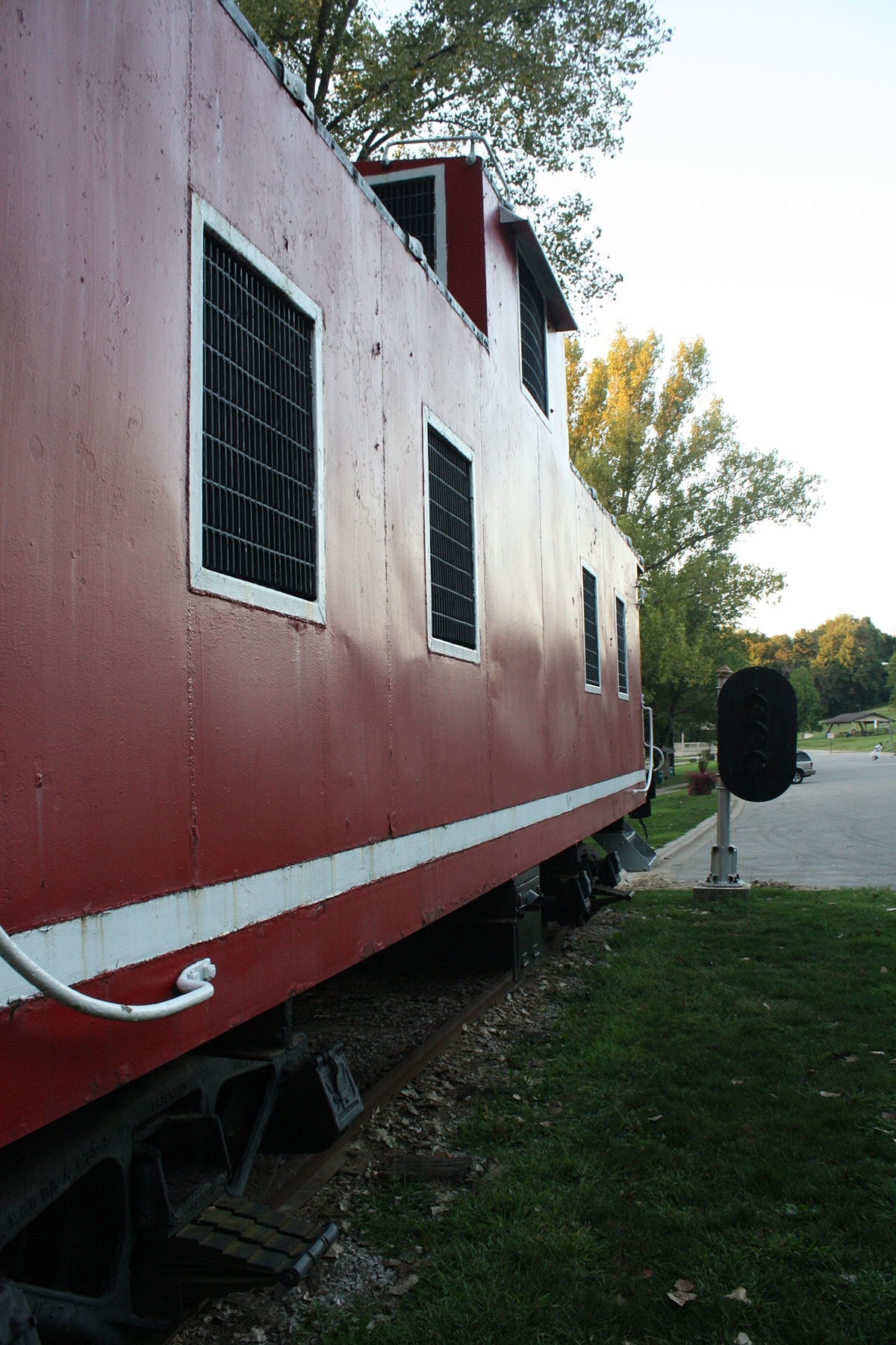 trains caboose red phopto Park