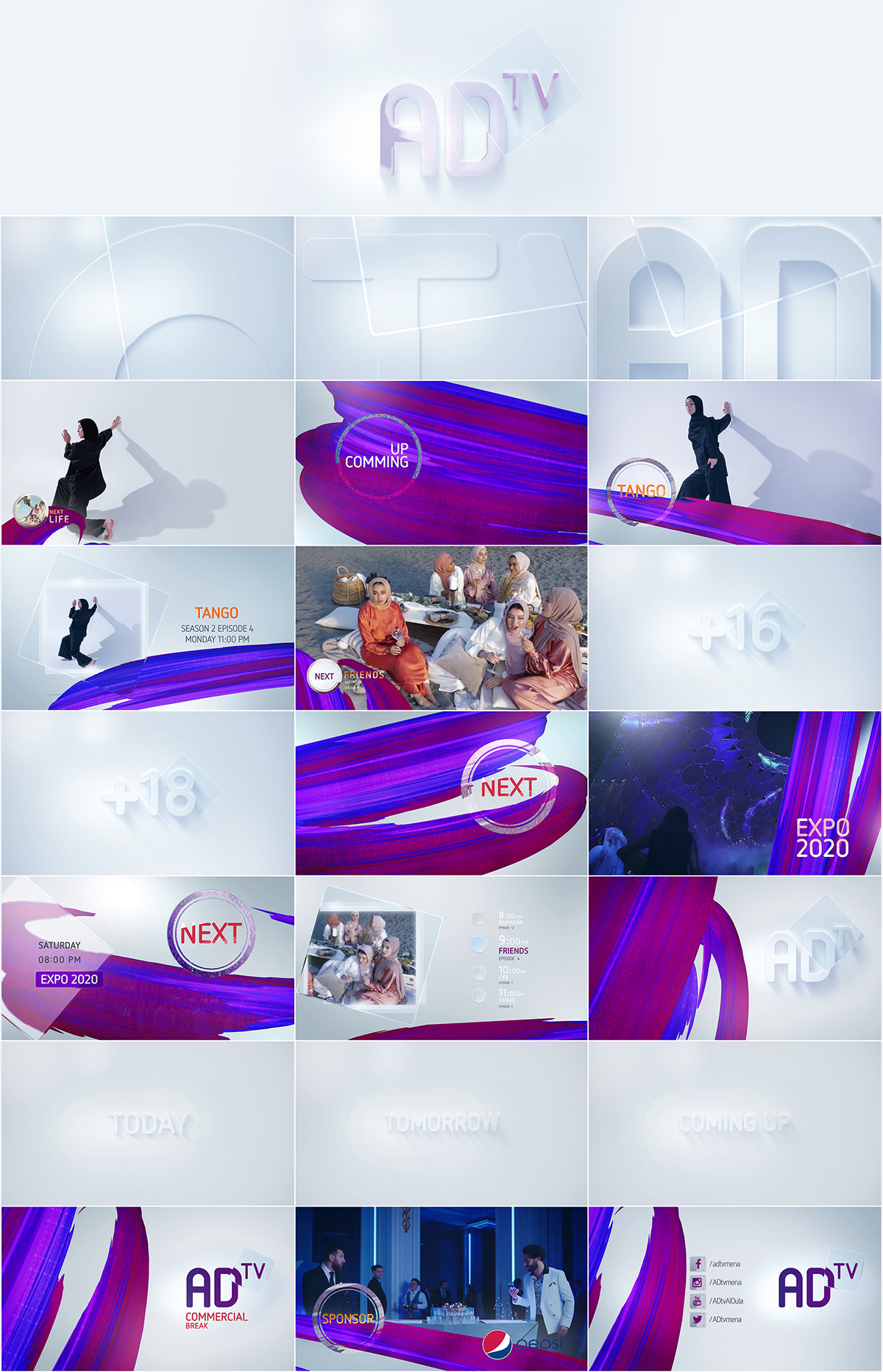 brand brand identity branding  Broadcast Design channel branding Entertainment identity tv