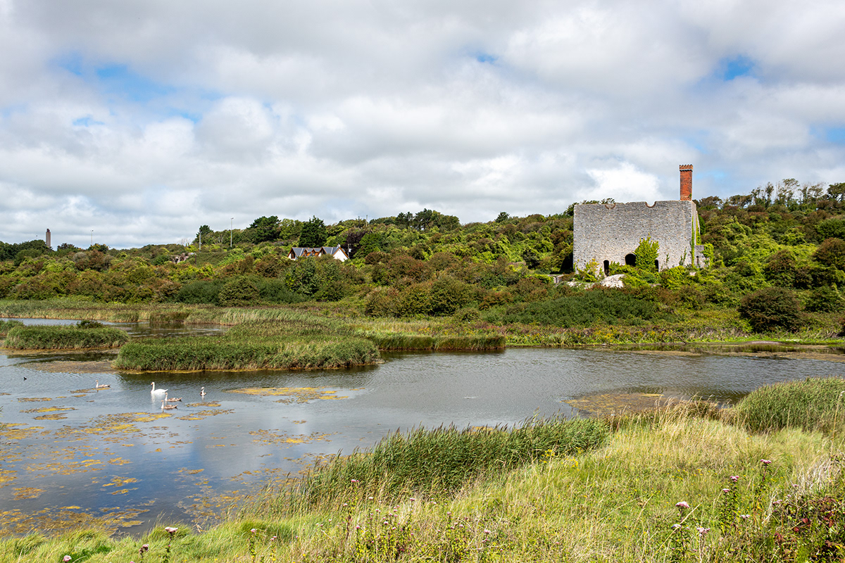 The historical Aberthaw Limeworks in South Wales.