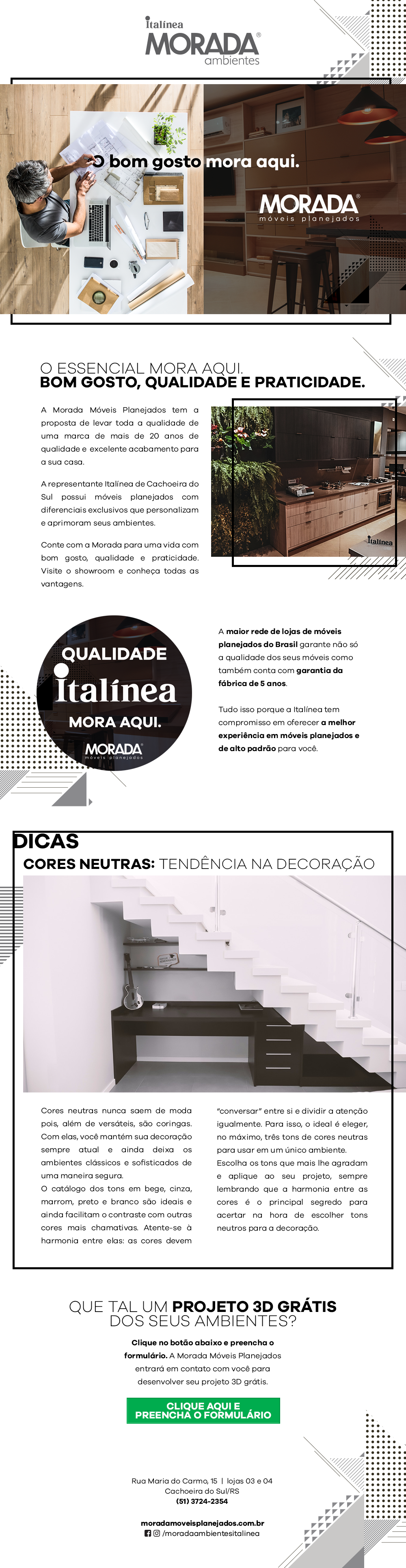 publicidade Redação morada casa móveis planejados arquiteto ARQUITETURA Decoração projeto