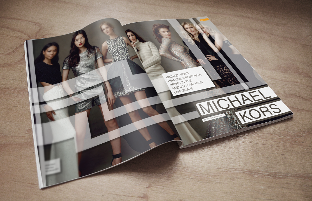 editorial michael kors Spread Designs magazine design