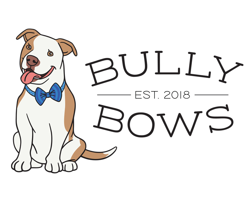 graphic design  logo branding  ILLUSTRATION  dog Pitbull bully bows