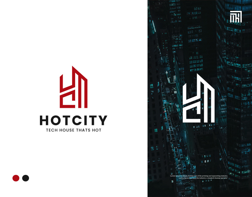 business city logo h and c letter letter logo Letter Mark Logo luxury logo marketing   minimalist Real estate logo Realtor Logo