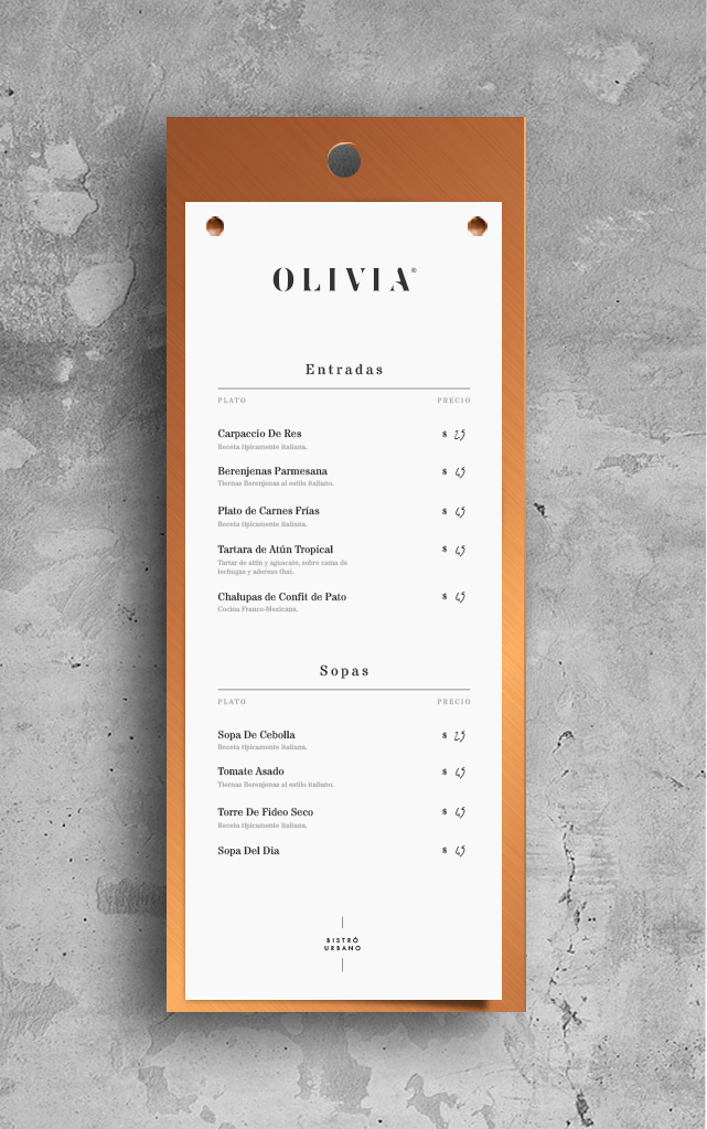 Adobe Portfolio Urban bistro bunker3022 vanya silva restaurante restaurant deli Food  copper textures luxury paper miami lifestyle Retail