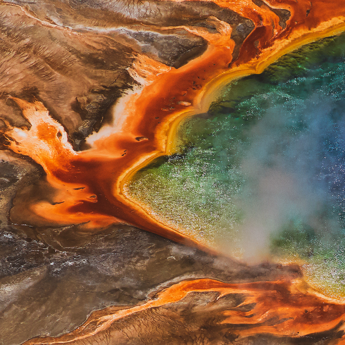Aerial Landscape national geographic National Park Photography  scenic State Parks volcano Wyoming Yellowstone