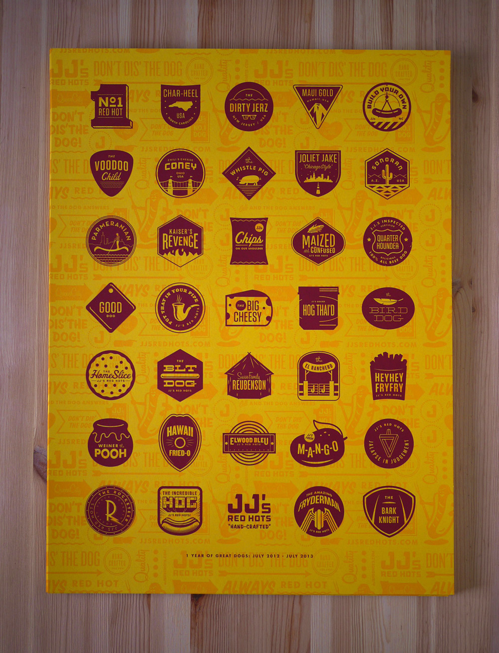 badge  hot dog  restaurant  poster  limited edition