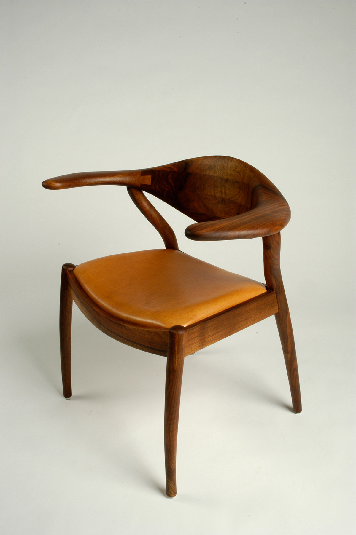 chair wegner wood leather cabinetmaker danish nordic Scandinavian seat
