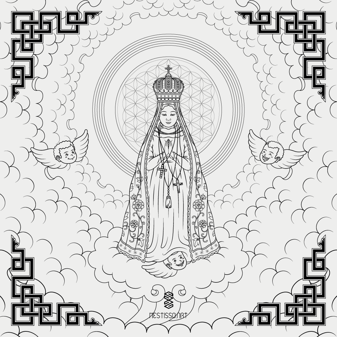 ILLUSTRATION  Ilustração nossa senhora nossa senhora aparecida Our Lady of Aparecida religião religion saint santa thangka