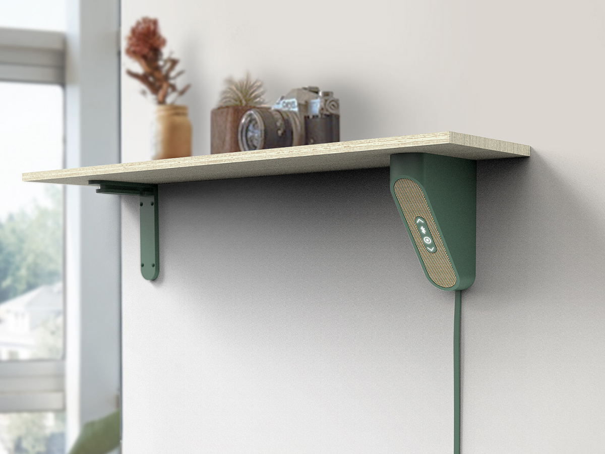 speaker Shelf wall mount wireless concept design space saving Eletronics