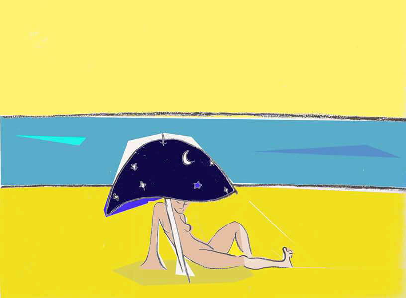 summer light yellow body cityscape Seaside