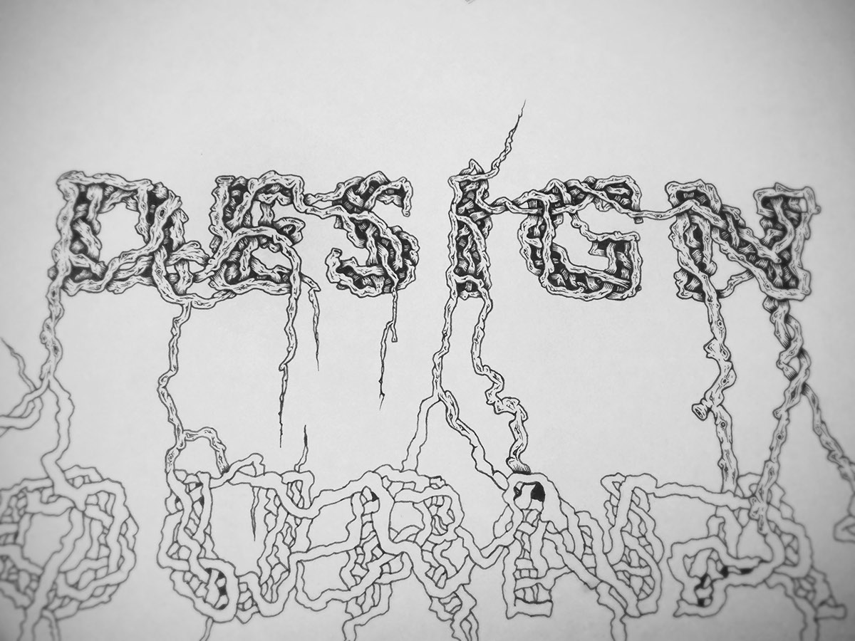 type art letters design graphics pen ink fineliner fine creative hand drawn handdrawn characters alphabet