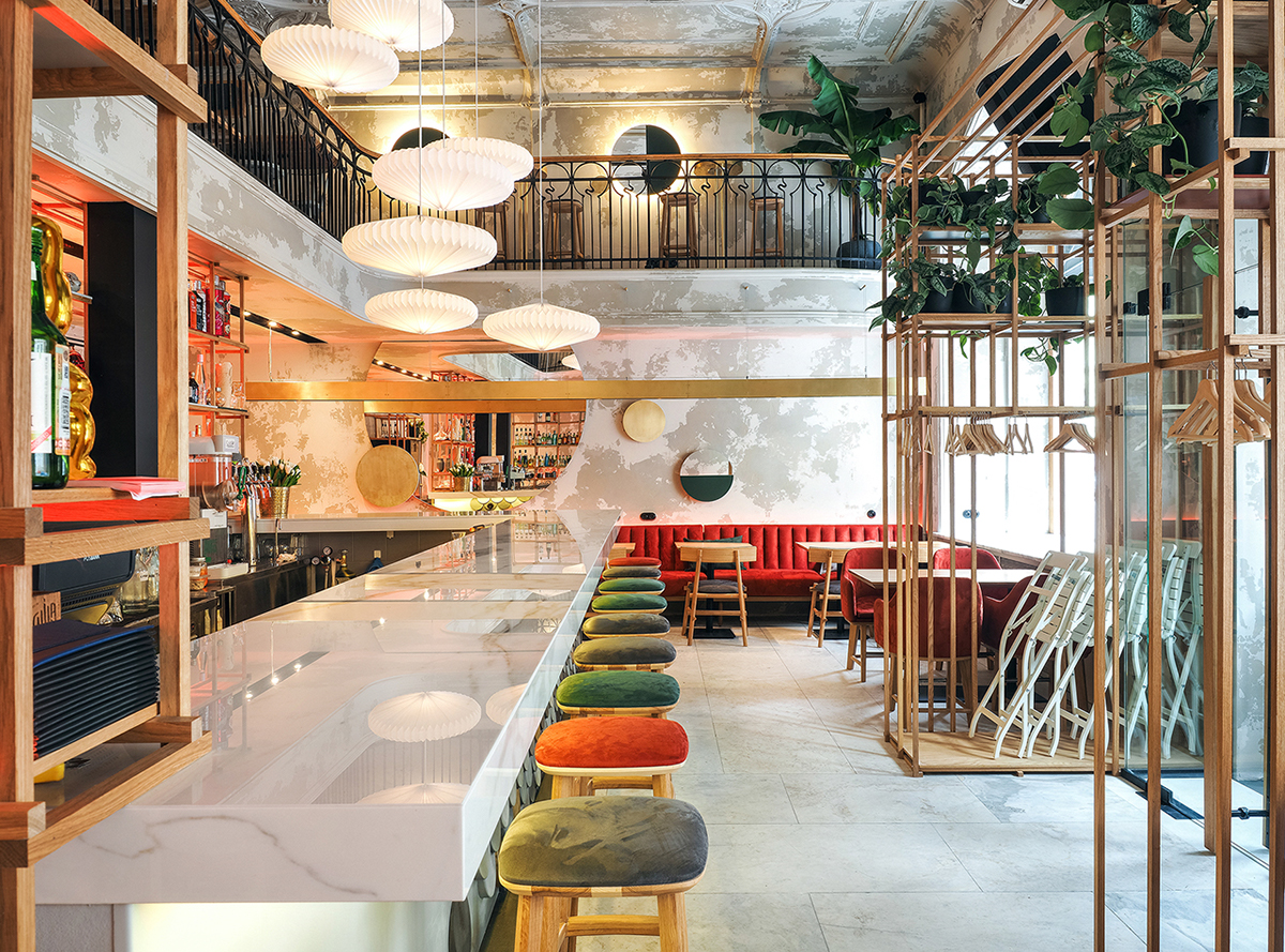 china restaurant bar wood Interior design art modernarchitecture tiles